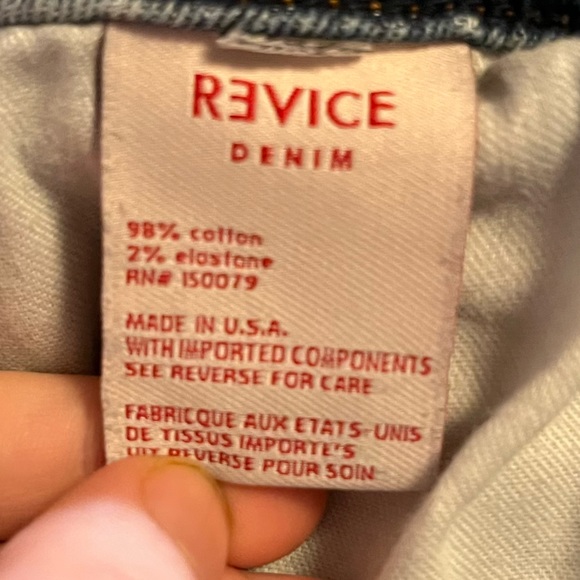 Revice Venus Skinny Jeans Crop High Rise Star Butt Back Blue Denim Stretch 30 - Picture 10 of 10